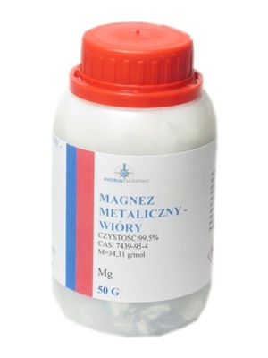 MAGNEZ METALICZNY WIÓRY - 50 G