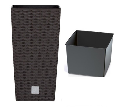Doniczka RATTAN z wkładem 17xh32cm DRTS170 Osłonka
