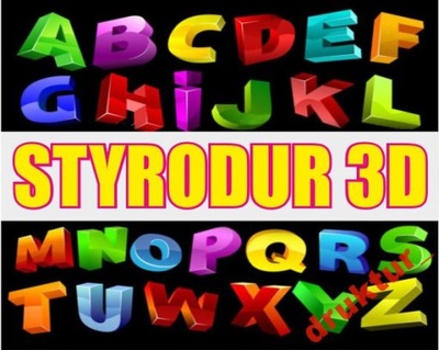 Litera 3D Styrodur napisy logo przestrzenne 20 cm