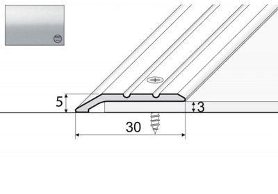 A01 Listwa krawędziowa do wykładzin 90cm SREBRO