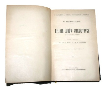 RELIGIA LUDÓW PIERWOTNYCH Bp A. Le Roy 1912