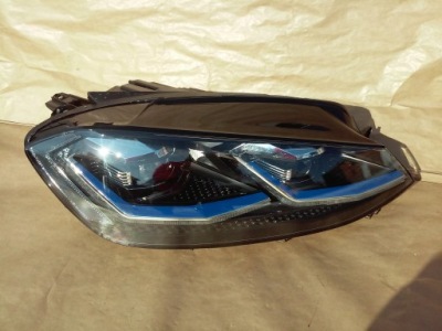 Vw golf 7 lift full led права niebieska лампа лампа фото №1