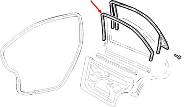 GASKET GLASS DOOR REAR FIAT BRAVA NEW CONDITION - milautoparts-fr.ukrlive.com