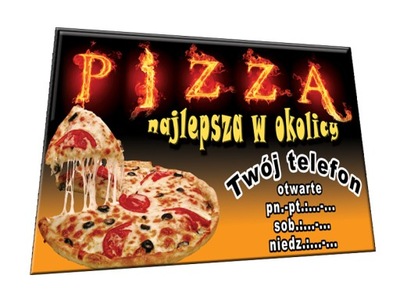 BANER GOTOWE WZORY BAR PUB PIZZERIA PIZZA piec