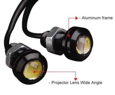Світло drl led 2w денні 2szt wodoodporne 2x80lm фото №1
