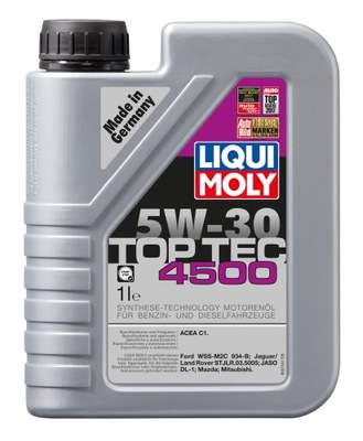 OIL SILNIKOWY SYNTETYCZNY LIQUI MOLY TOP TEC 4500 1 L 5W-30 - milautoparts-fr.ukrlive.com