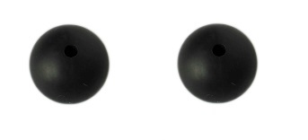 2szt. koraliki silikonowe 12mm czarne