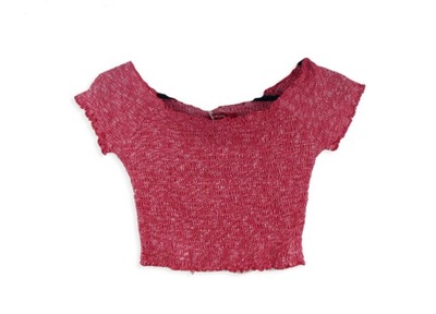 BERSHKA NOWA KRÓTKA KOSZULKA CROP TOP RÓŻ L