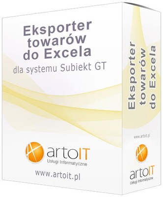 Subiekt GT Eksport Towarów do Excela BEZTER
