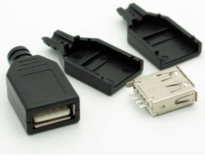 Gniazdo USB typ A montaż na kabel z osłoną FV(0214