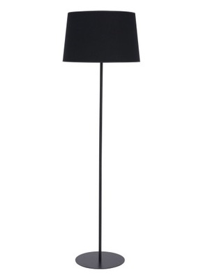 Czarna lampa stojąca podłogowa z abażurem MAJKA