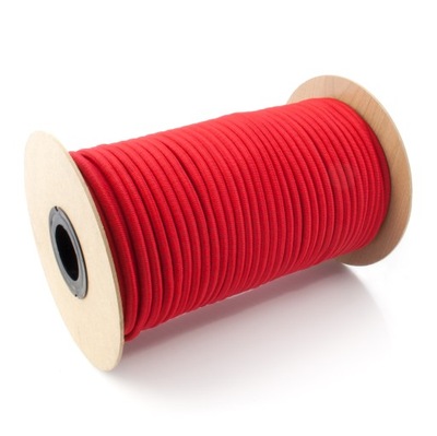 Lina elastyczna gumowa ekspandor czerwona 8mm 10m