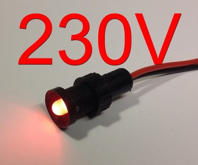 Kontrolka LED czerwona 230V AC
