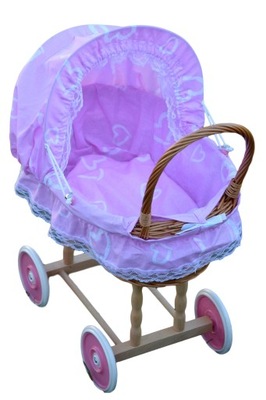 Wiklinowy wózek dla lalek Z WIKLINY lalka 16 typ
