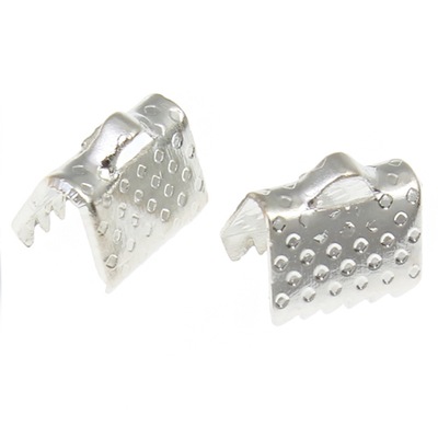 Srebrny Uchwyt Zaczep Płaski Krokodylek Krokodyl 7x6mm 100szt