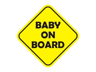 Naklejka Baby on Board, Dziecko w aucie Bobas