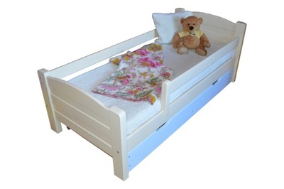 Łóżko dla dziecka dziecięce 180x80 z barierką szuf