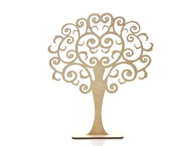 Stojak na biżuterię - drzewko do Decoupage,sklejka