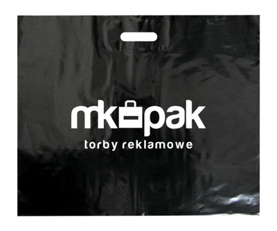 Reklamówki Torby FOLiOWE CZARNE z TWOIM LOGO Nadrukiem 60x50 200 szt