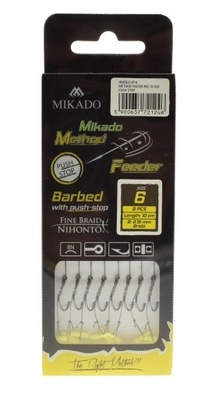 HACZYKI Z PRZYPONEM MIKADO nr.6 PUSH STOP METHOD FEEDER