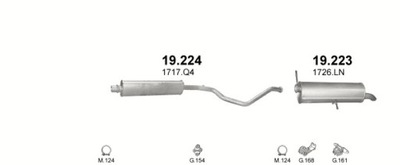 PLM 19.223 SILENCER END PEUGEOT 307 UNIVERSAL - milautoparts-fr.ukrlive.com