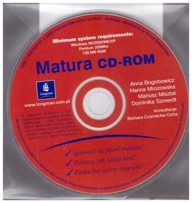 Matura CD-ROM Język angielski English Longman NOWA