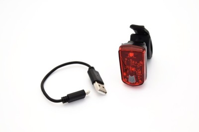 Lampka rowerowa tył MINI _ ładowana USB LED uchwyt