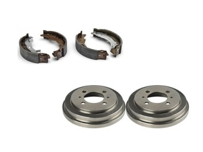 Тормозные барабаны + тормозные колодки тормозные hyundai accent 96-99 x3 фото №1