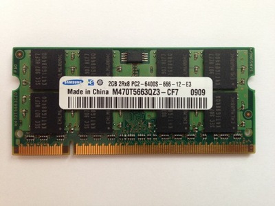 Pamięć RAM SODIMM 2GB DDR2 PC2 6400S 800MHz