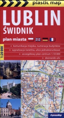 Lublin Świdnik. Plan miasta skala 1:20 000 Praca zbiorowa