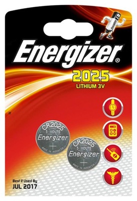 Bateria litowa Energizer CR2025 2szt