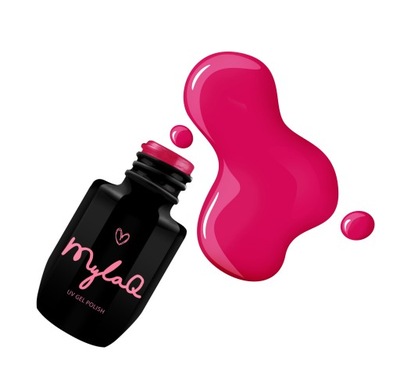 MylaQ Lakier Hybrydowy Kolorowy Do Paznokci My Rasberry Sorbet