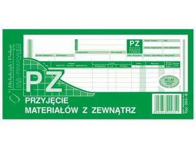 G Przyjęcie materiałów z zewnątrz PZ 352-8 Michalczyk i Prokop