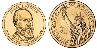 Prezydenci USA-James Abram Garfield 2011 Mennica P