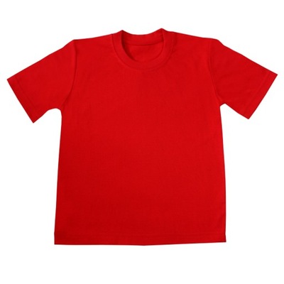 Gładka czerwona koszulka t-shirt *116* Gracja
