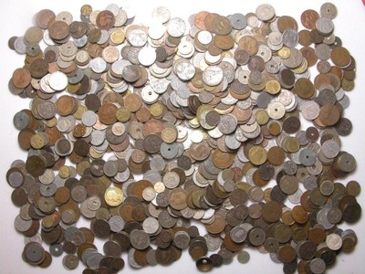 Monety PRZEDWOJENNE - różne MIX mieszanka - zestaw 100 sztuk starych monet