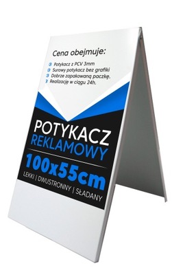 Potykacz stojak PCV reklamowy dwustr 100x55cm