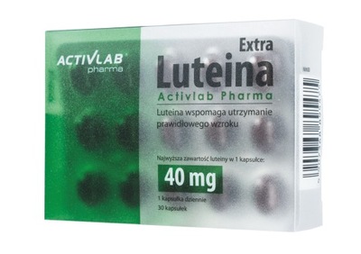 LUTEINA EXTRA 40 mg WYSOKA DAWKA 30 kaps.