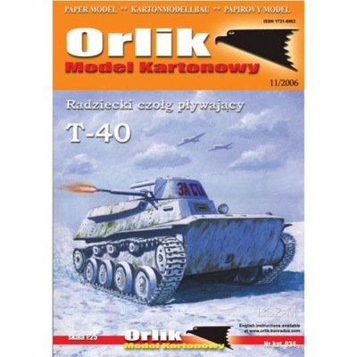 Orlik 034 - Radziecki czołg pływający T-40 1:25