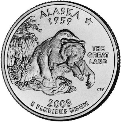 25 cent (2008) Stany USA - Alaska Mennica Philadelphia