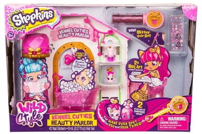 SHOPKINS SERIA 9 WILD STYLE SALON SPA NAKLEJKI