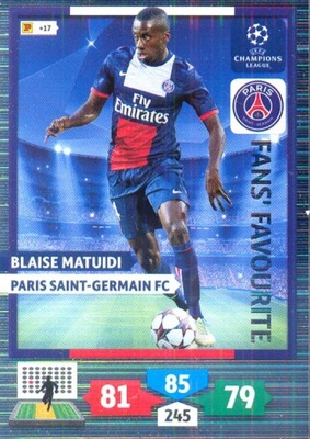 Karta Fans' Favourite UEFA Champions League 2013/2014. Blaise Matuidi.