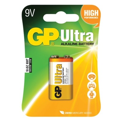 BATERIA 9V 6F22 GP SUPER MOCNA ALKALICZNA FV