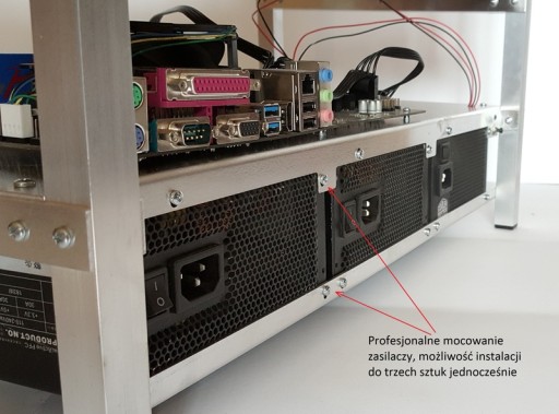 КОРПУС Рама для майнинга криптовалюты 6GPU 3PSU ME6B