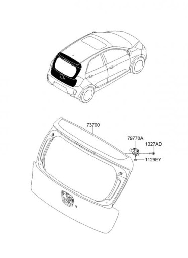 НОВАЯ ОРГ! ЗАДНЯЯ ДВЕРЬ KIA PICANTO III 2011-