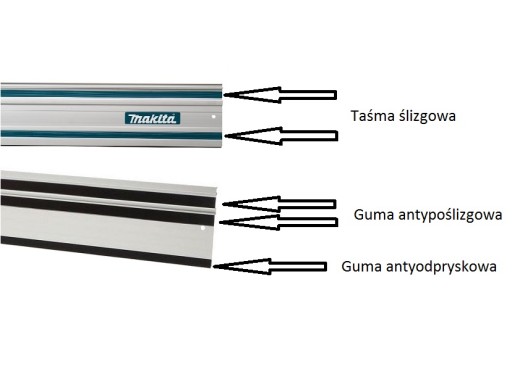 РЕЗИНА ОТ БРЫЗГА MAKITA ДЛЯ РЕЙКИ SP6000 1,9 М