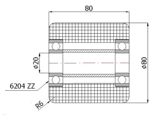 РОЛИК 80X80 ДЛЯ ГРУЗОВИКОВ 80-80 FI 80