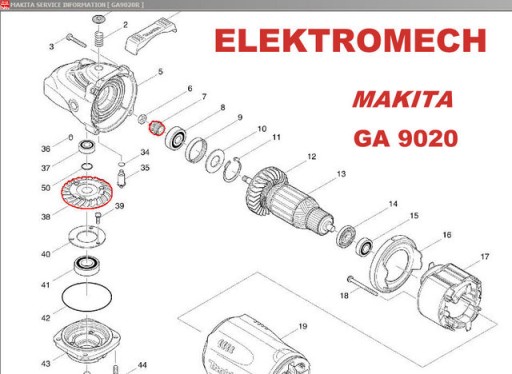 MAKITA GA9020 ШЕСТЕРНИ ШЕСТЕРНИ ШЕСТЕРНИ ОРИГИНАЛ