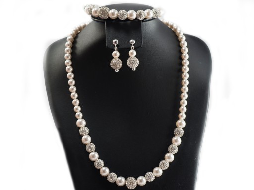 Колье-браслет Shamballa PEARLS SET 925