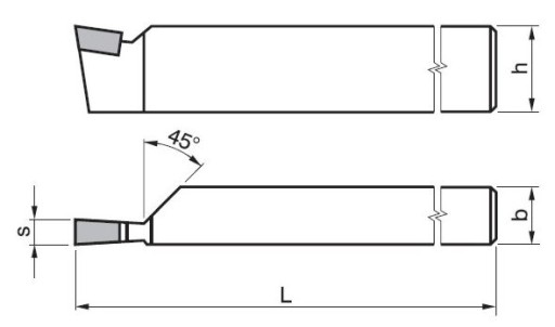 Nóż tokarski przecinak NNPa ISO7R 1610 P20 16x10